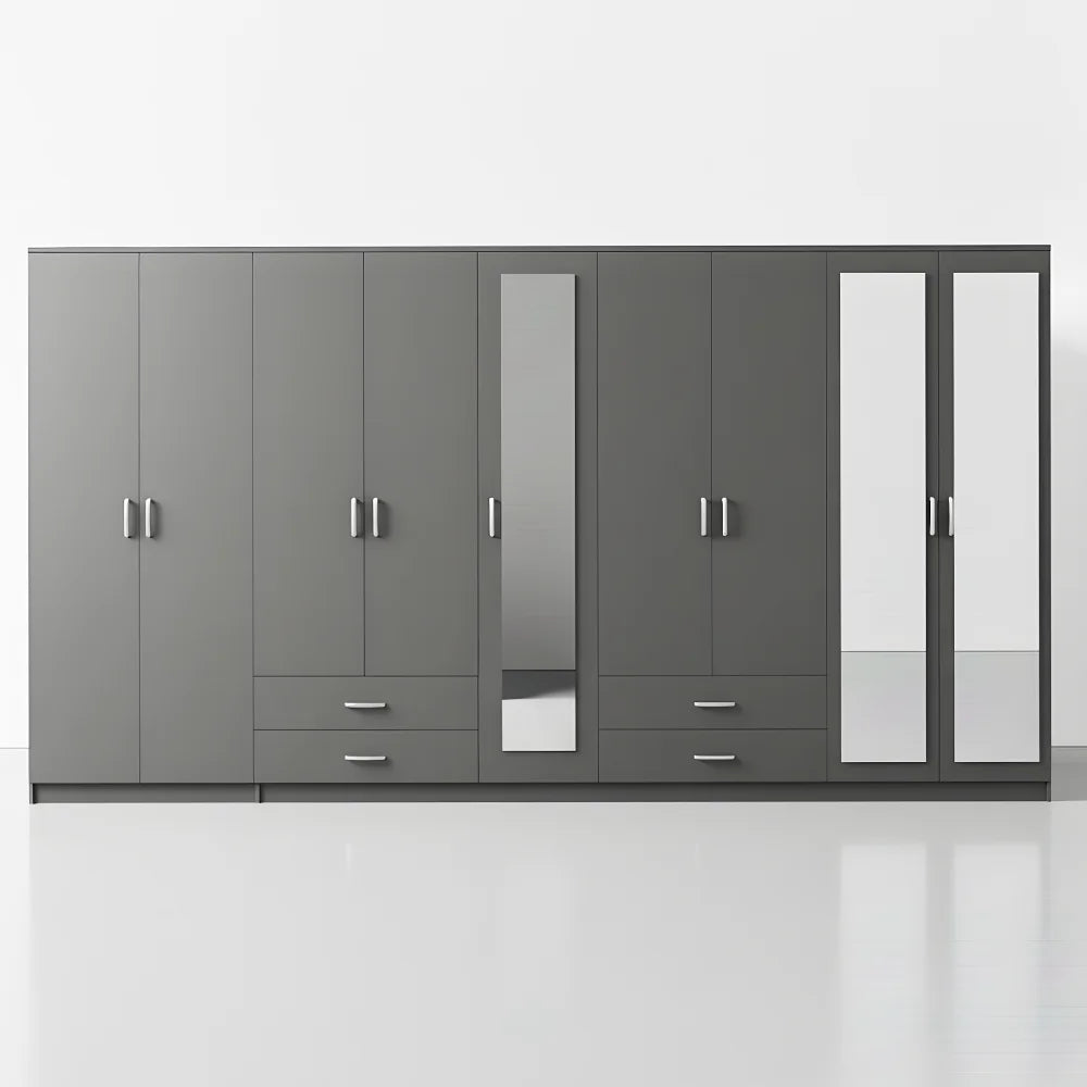 Maison Wardrobe - 9 Door+Railing