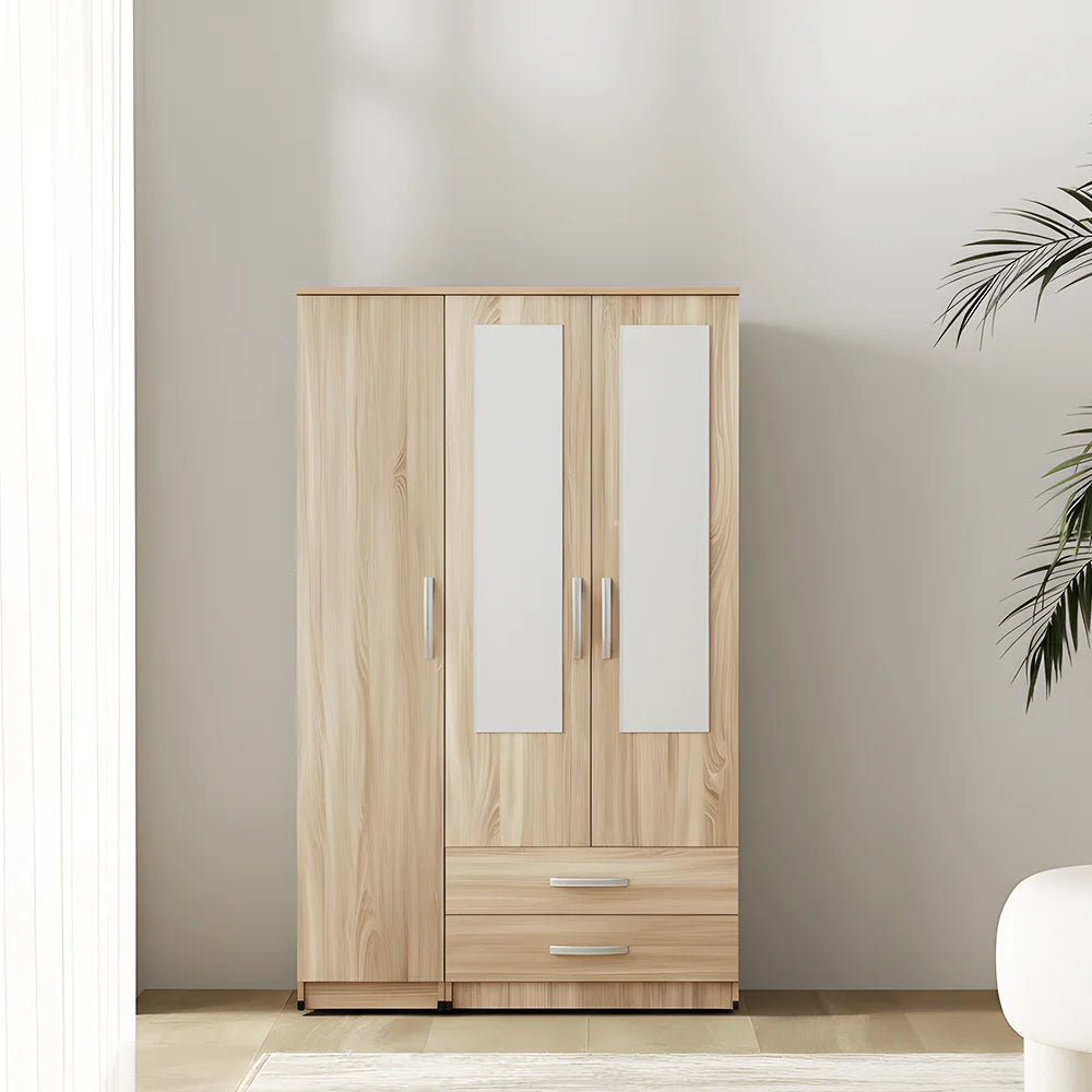 Maison Wardrobe- 3 Doors + Shelf + Divider