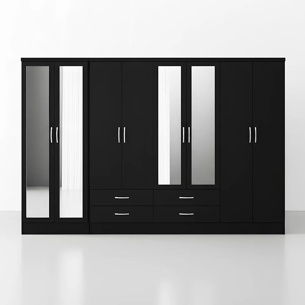 Maison Wardrobe - 8 Door+Railing