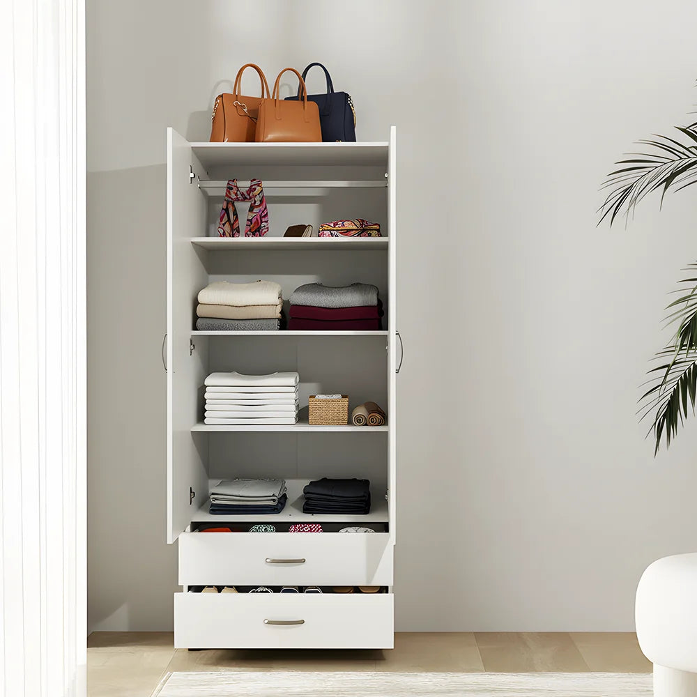 Maison Wardrobe- 2 Door + Shelf