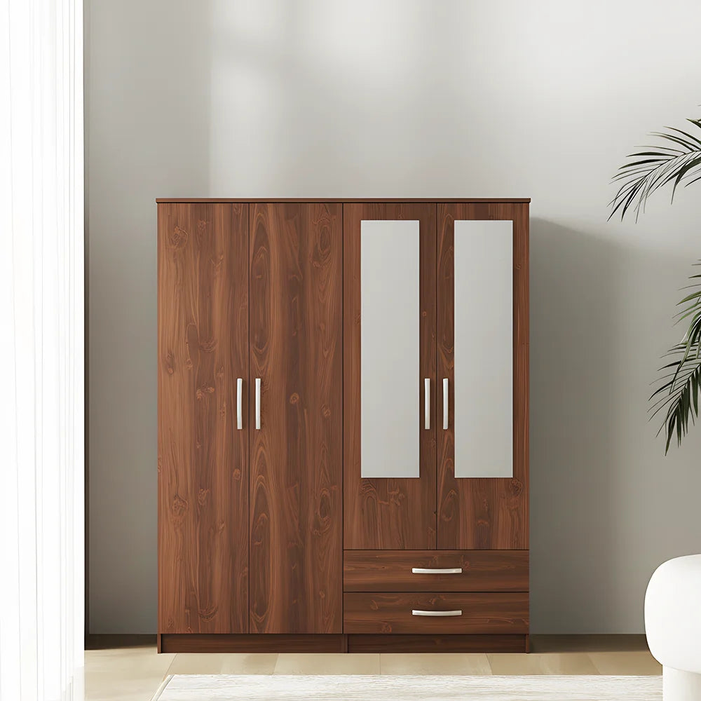 Maison Wardrobe- 4 Doors + Shelf
