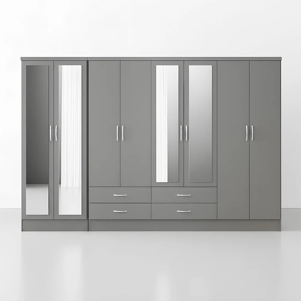 Maison Wardrobe - 8 Door+Railing