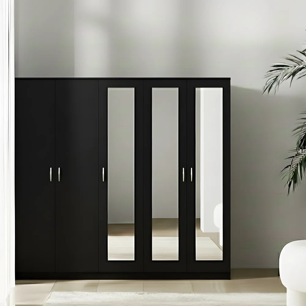Maison Wardrobe- 5 Doors + Shelf + Divider