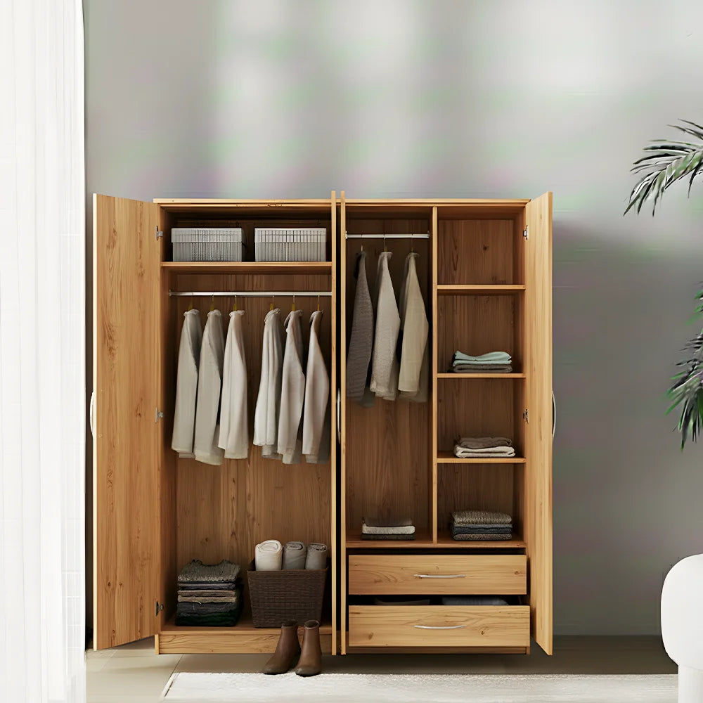 Maison Wardrobe - 4 Door+Railing+Divider