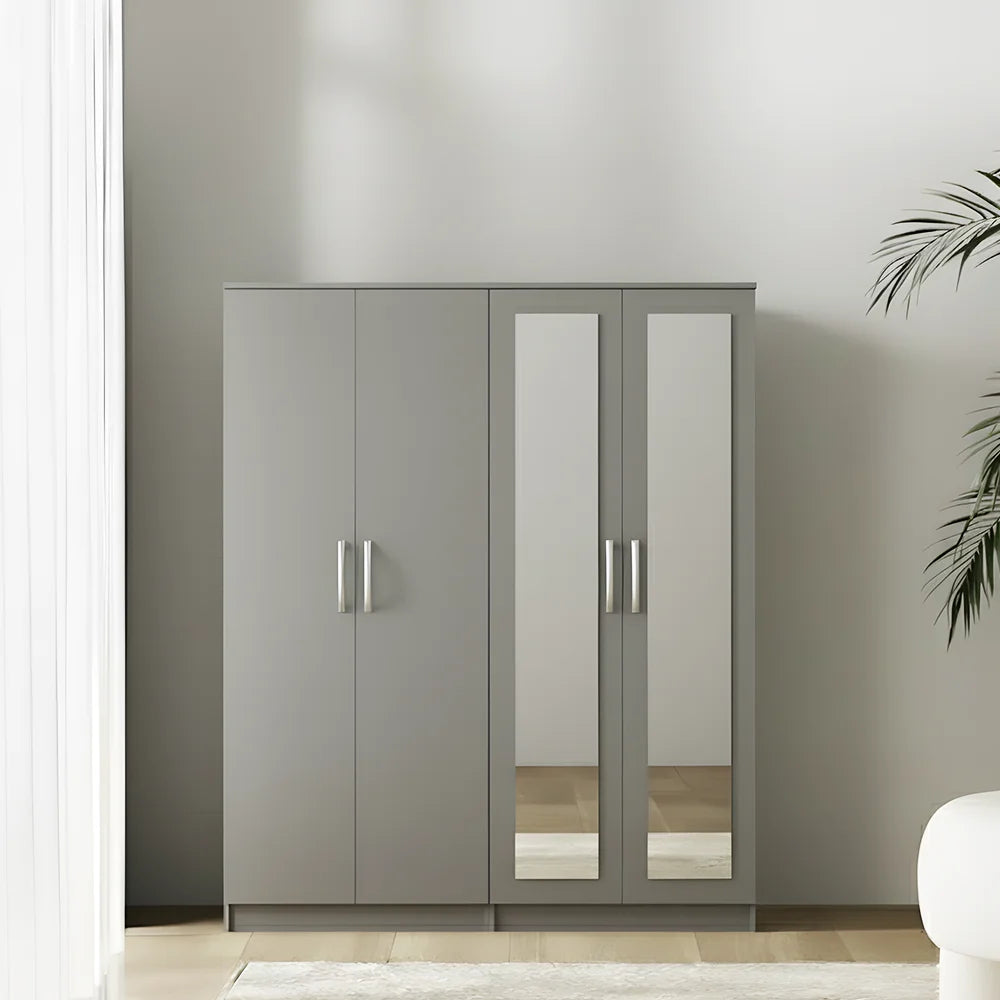 Maison Wardrobe- 4 Doors + Shelf