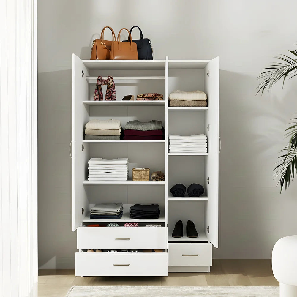 Maison Wardrobe- 3 Doors + Shelf