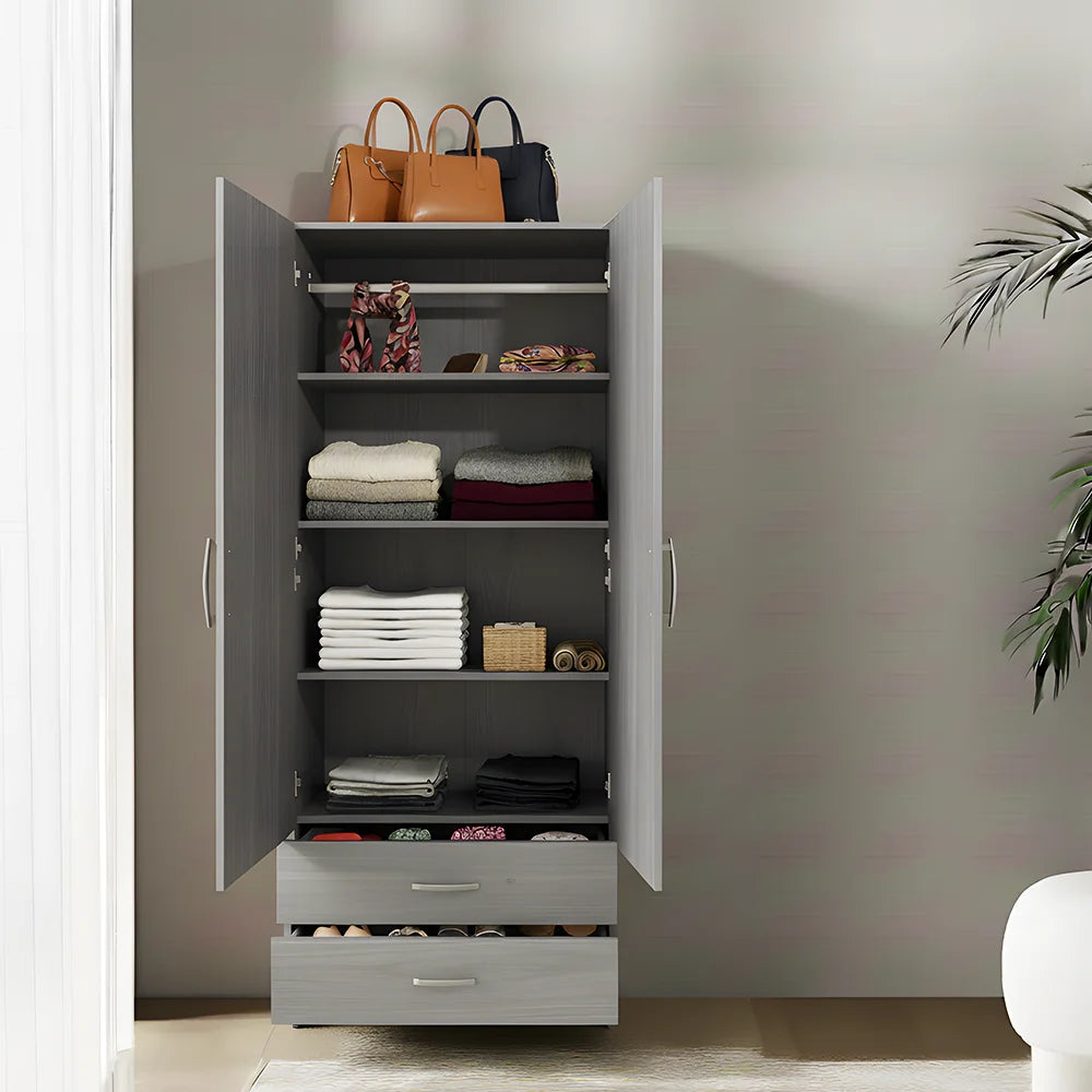 Maison Wardrobe- 2 Door + Shelf