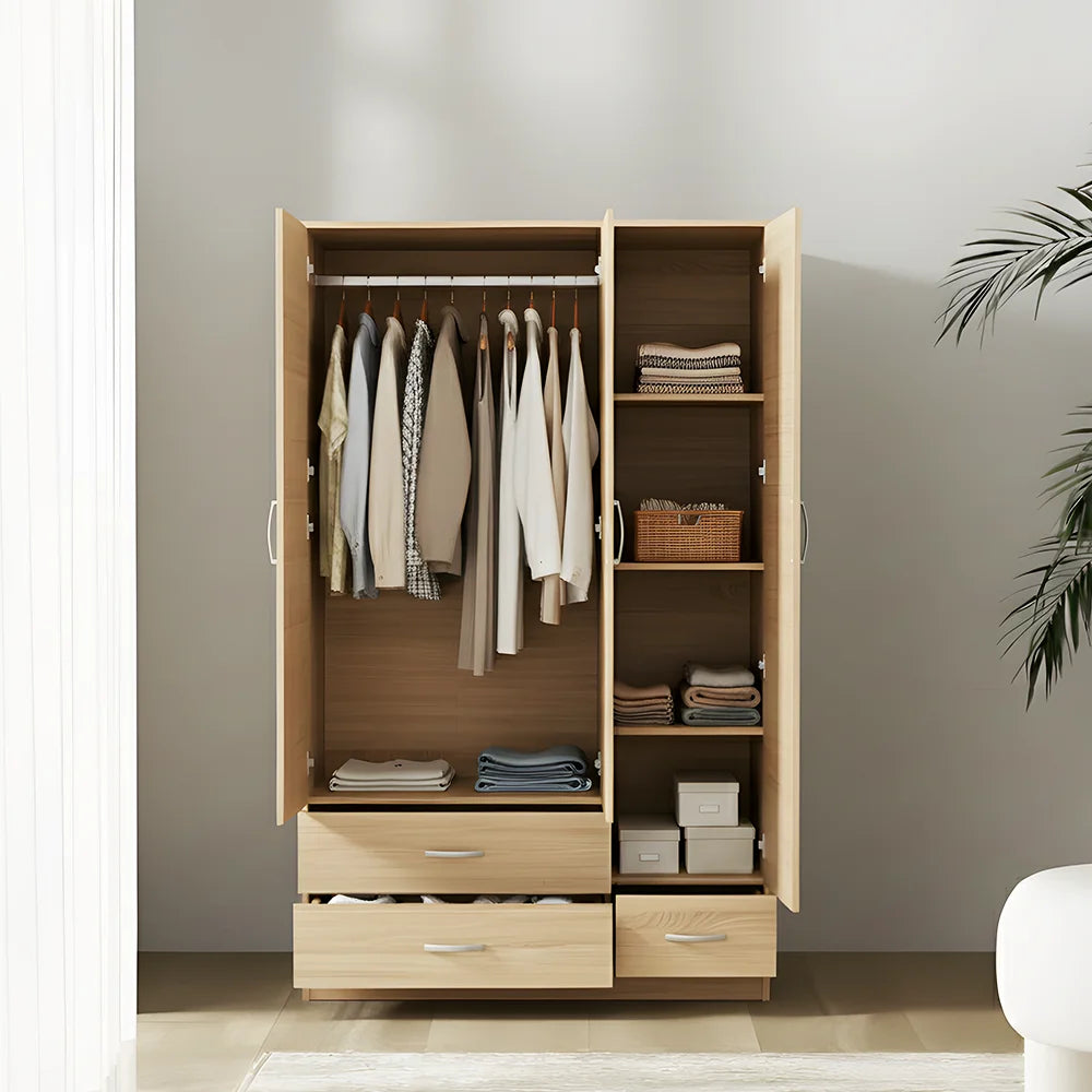 Maison Wardrobe- 3 Doors + Shelf + Divider