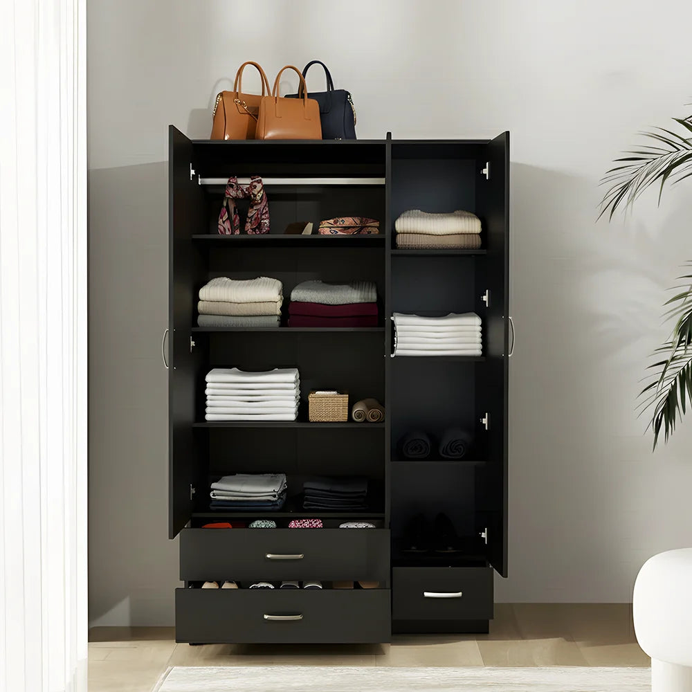 Maison Wardrobe- 3 Doors + Shelf