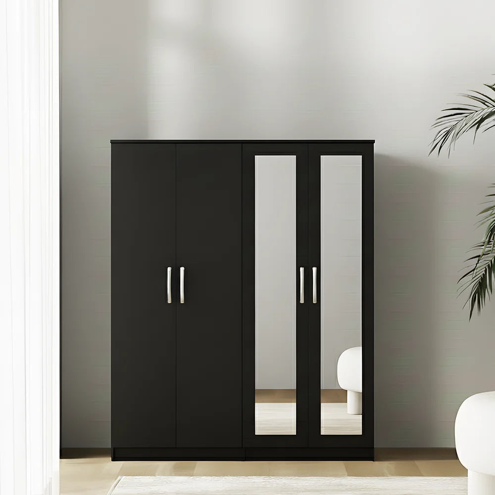 Maison Wardrobe- 4 Doors + Shelf