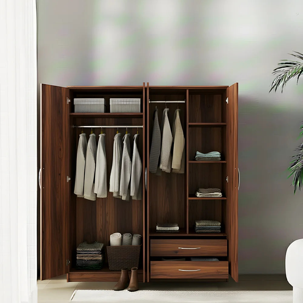 Maison Wardrobe - 4 Door+Railing+Divider