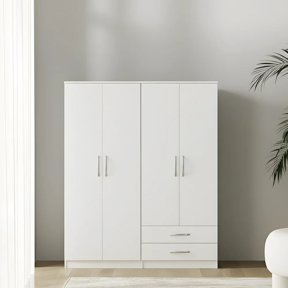 Maison Wardrobe - 4 Door+Divider+Shelves