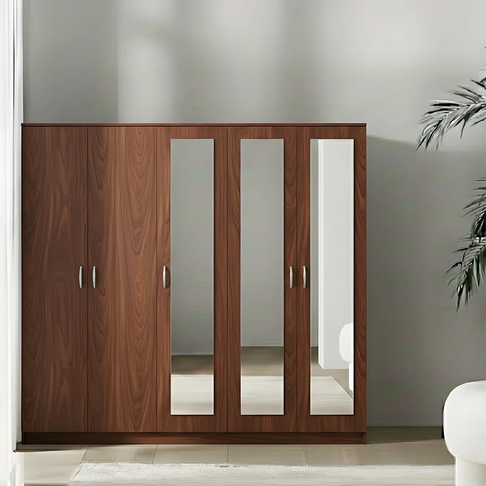 Maison Wardrobe- 5 Doors + Shelf + Divider