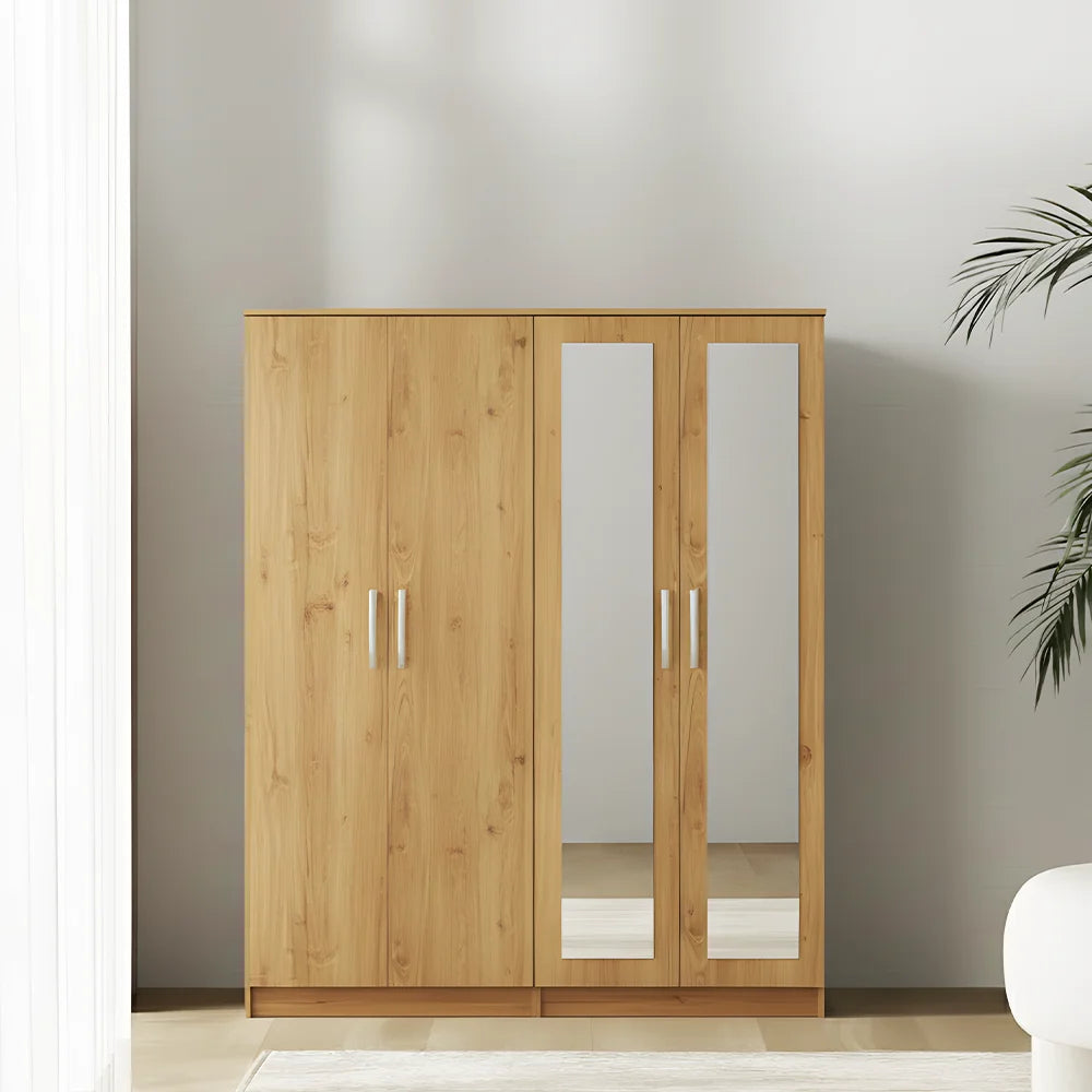 Maison Wardrobe- 4 Doors + Shelf