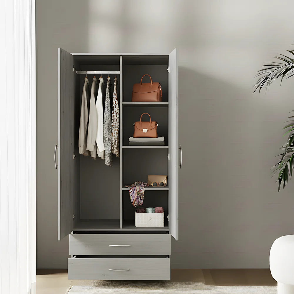 Maison Wardrobe- 2 Door + Shelf + Divider