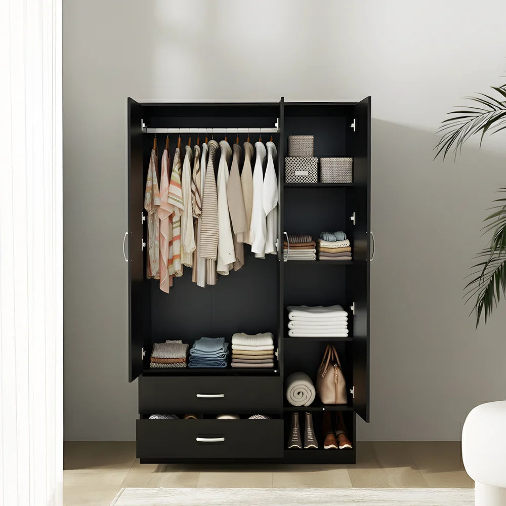 Maison Wardrobe- 3 Doors + Shelf + Divider