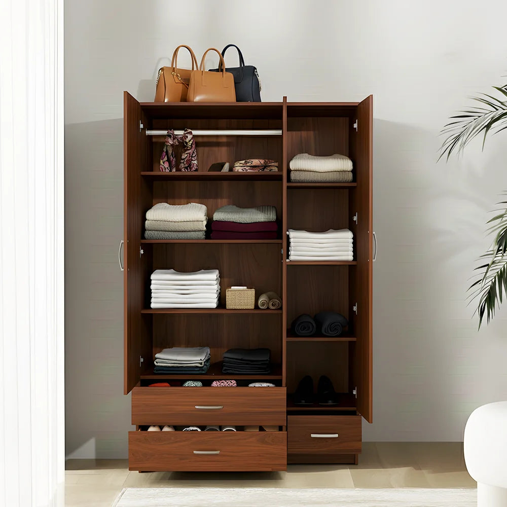 Maison Wardrobe- 3 Doors + Shelf