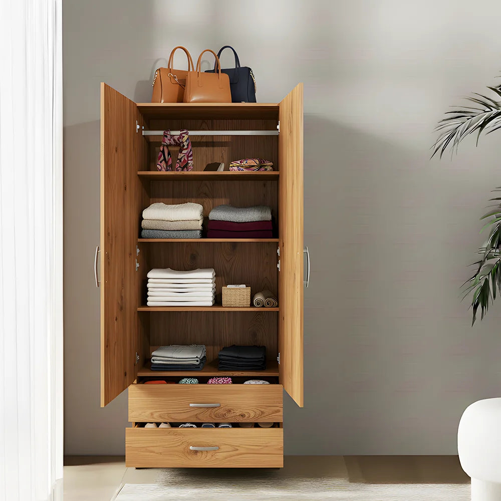 Maison Wardrobe- 2 Door + Shelf