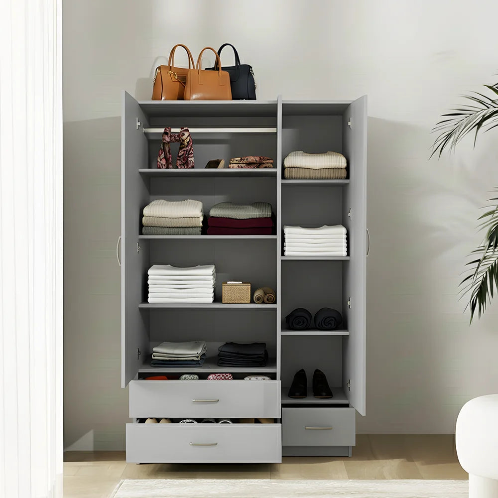 Maison Wardrobe- 3 Doors + Shelf