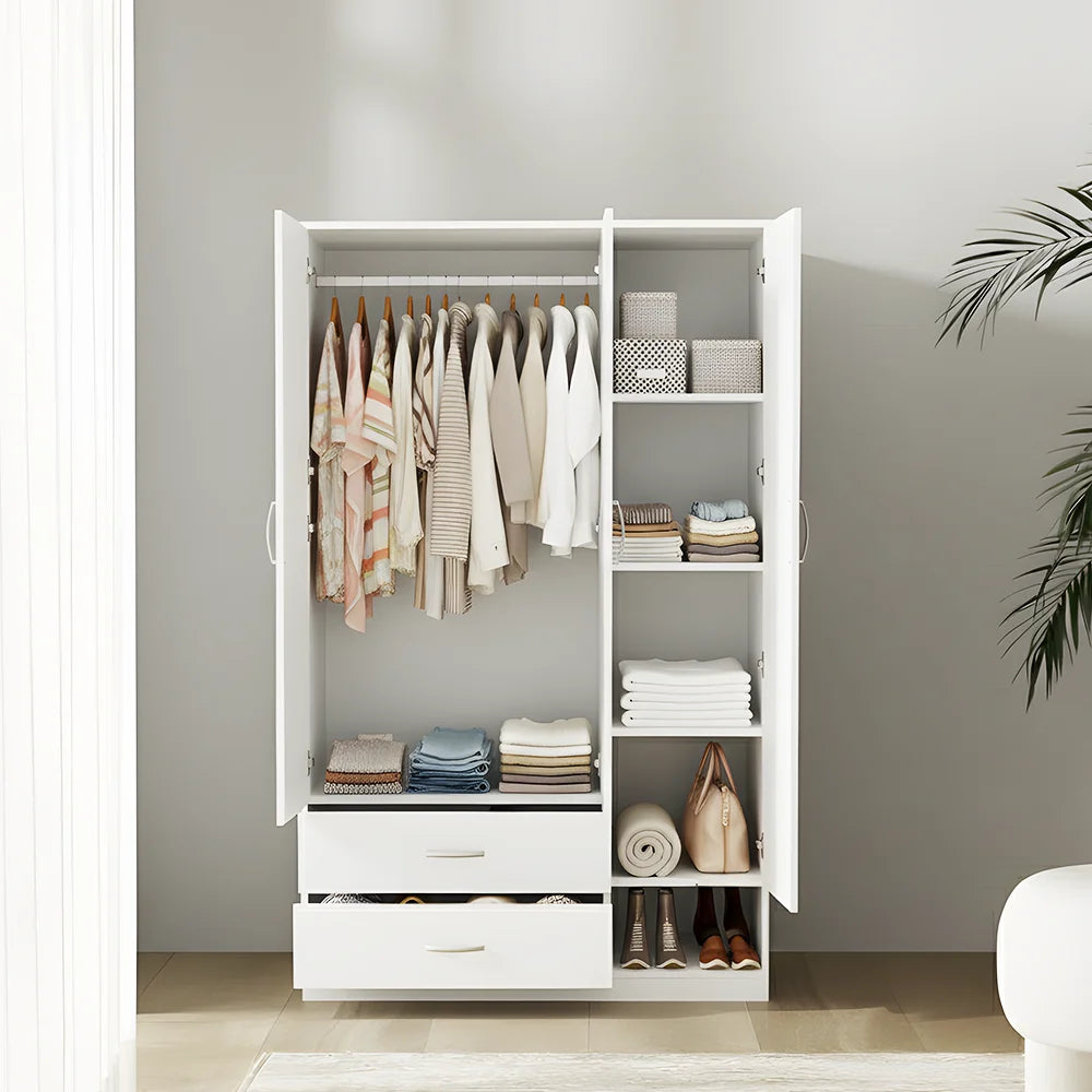 Maison Wardrobe- 3 Doors + Shelf + Divider