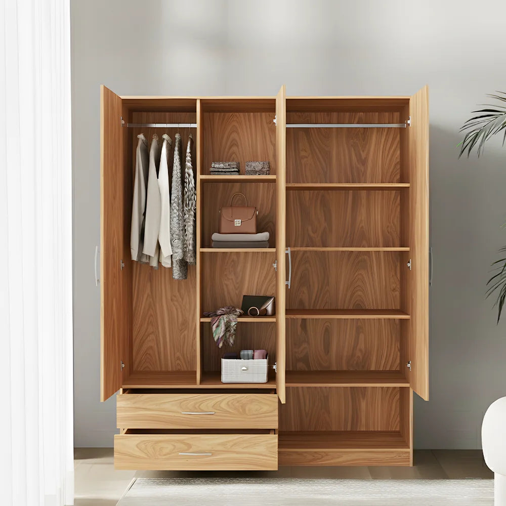 Maison Wardrobe - 4 Door+Divider+Shelves