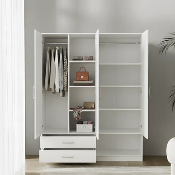 Maison Wardrobe - 4 Door+Divider+Shelves